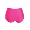 Plus Size Tankini Swimsuit Plain Color Flounce Modest Swimwear Padded Tummy Control Bathing Suit - DEEP PINK 4XL