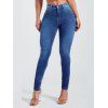 Skinny Jeans High Waisted Zipper Fly Pockets Long Denim Pants - BLUE XXL