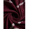 Mini Robe Ligne A Découpée Croisée Imprimée à Col Rond sans Manches - Rouge XL