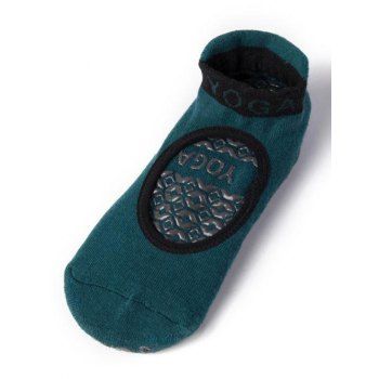 

Colorblock Cut Out Anti-slip Cotton Yoga Socks, Deep green