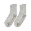 2 Paires Chaussettes de Yoga de Sport Mi-Mollet Antidérapantes en Coton - Gris Clair 