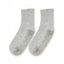 2 Paires Chaussettes de Yoga de Sport Mi-Mollet Antidérapantes en Coton - Gris Clair 