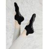 2 Pièces Chaussettes de Yoga Anti-Dérapantes à Bout Rond en Coton - Noir 