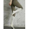 Chaussettes Longues de Yoga Anti-Dérapantes à Cinq Doigts en Coton - Blanc 