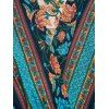 Robe Courte Plissée Ceinturée à Imprimé Florale à Taille Haute Style Cottagecore - multicolor A M