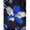 Plus Size Tankini Swimsuit Flower Geometric Print Swimwear Padded Boyshorts Bathing Suit - multicolor A 4XL