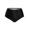 Plus Size Tankini Swimsuit Ombre Leopard Print Mesh Surplice Swimwear Slit Tummy Control Bathing Suit - multicolor A 4XL