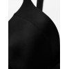 Plus Size Hollow Out Scalloped Hem Underwire Swim Dress Solid Color Adjustable Strap One-piece Swimwear - BLACK 4XL