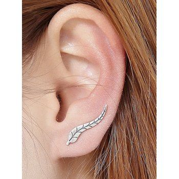 Leaf Shape Alloy Stud Earrings