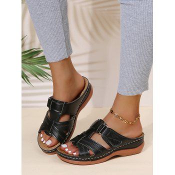 

Low Heel Slip On Flat Slippers, Black