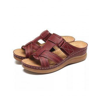 

Low Heel Slip On Flat Slippers, Deep red