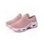 Slip On Breathable Knit Thick Sole Sport Sneakers - Rose clair EU 42