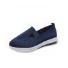 Cut Out Breathable Slip On Thick Sole Casual Shoes - Bleu EU 39