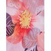 Maillot de Bain Tankini Extensible Asymétrique Modeste à Imprimé Fleur Panneau en Maille à Volants - multicolor A S