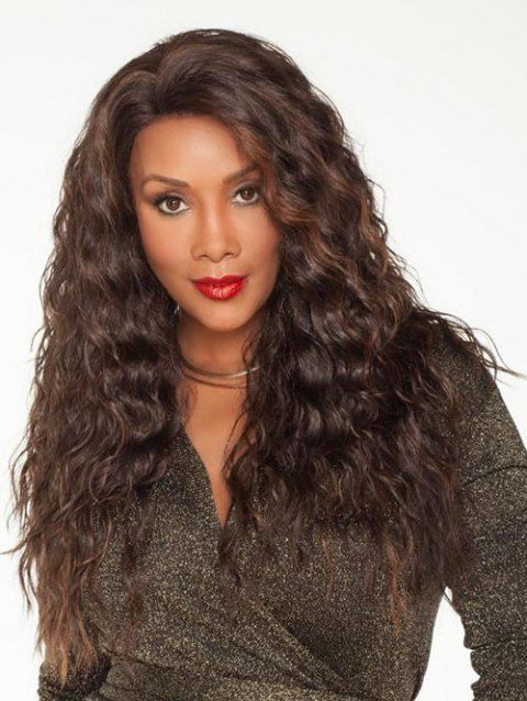 Long Side Bang Fluffy Corn Curly Capless Synthetic Wig