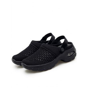 

Breathable Mesh Slip On Walking Shoes, Black