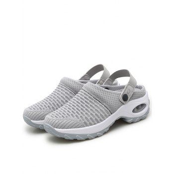 

Breathable Mesh Slip On Walking Shoes, Gray