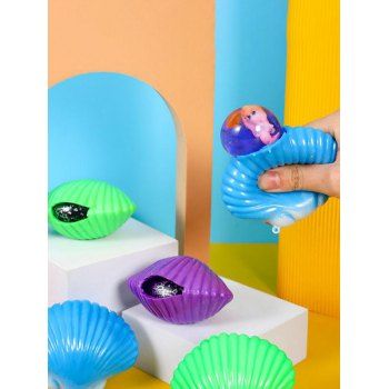 4Pcs Squeeze Seashell Decompression Mermaid Vent Stress Relief Toys