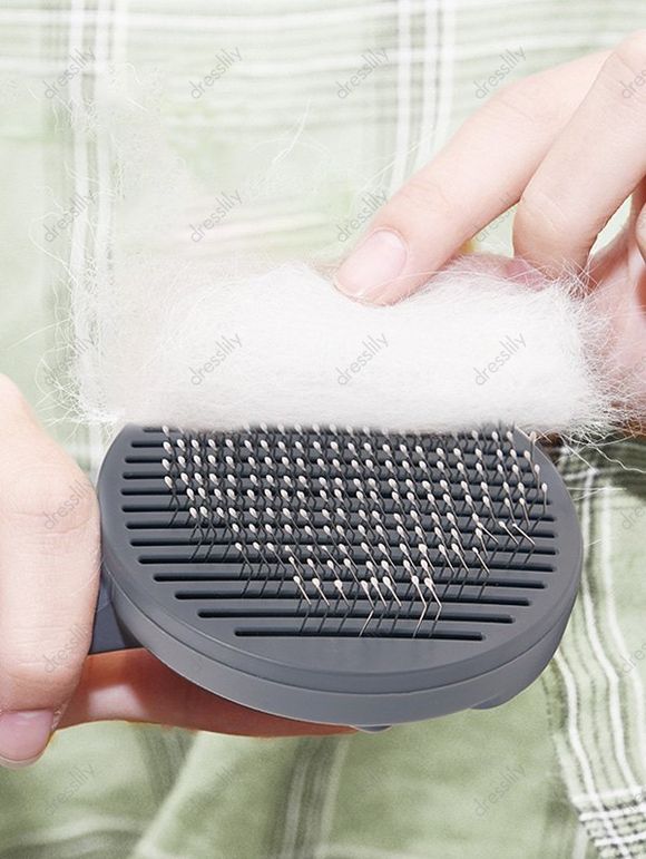 Peigne Portable Flottant Autonettoyant Pour Chat et Chien - Vert clair 