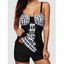 Ensemble de Bikini de Bain Tankini Contrastant Modeste Matelassé à Imprimé Géométrique à Bretelles Ajustables - multicolor XL