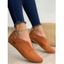 Comfy Office Work Slip On Faux Suede Loafer Flat Shoes - Orange EU 35