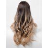 Long Middle Part Ombre Wavy Capless Synthetic Wig - LIGHT COFFEE 