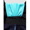 Stripe Print Asymmetric Tummy Control Tankini Swimsuit Padded Adjustable Straps Tankini Two Piece Swimwear High Waist Bathing Suit - BLACK XXL