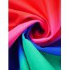 Maillot de Bain Tankini Superposé Coloré Imprimé Arc-en-ciel Deux Pièces - multicolor A S