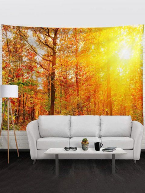 Sunlight Forest Scenic Print Home Decor Hanging Wall Tapestry