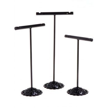 

3Pcs Metal Jewelry Display Stand, Black