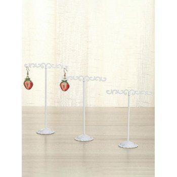 

3Pcs Metal Earring Display Stands Set, White