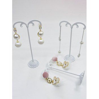 

3Pcs Metal Earring Display Stands Earring Showing Holders, White