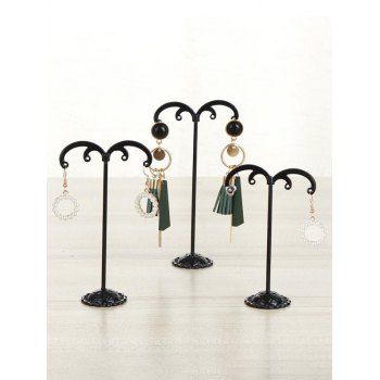 

3Pcs Metal Earring Display Stands Earring Showing Holders, Black