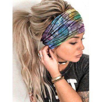 Printed Knot Headband Sport Turban Wide Headband