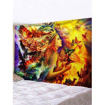 Tribal Butterfly Painting 3D Print Hanging Home Decoration Wall Tapestry, Multicolor