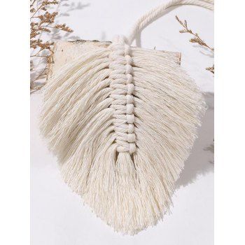 

Home Decor Leaf Shape Tassel Window Curtain Tieback, White