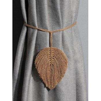 

Home Decor Leaf Shape Tassel Window Curtain Tieback, Coffee