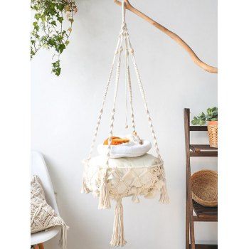 

Dog Cat Pet Hanging Basket Swing Home Bed, White
