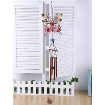 

Butterfly Shaped Flower Wind Chime Hanging Home Decor, Multicolor