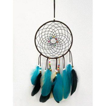 

Hanging Feather Beads Round Shape Home Decoration Dreamcatcher, Multicolor