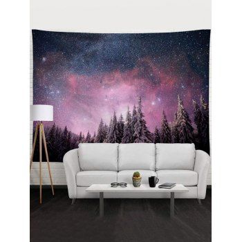 

Forest Galaxy Print Hanging Home Decor Wall Tapestry, Multicolor