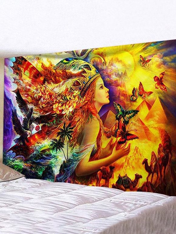 Tapisserie Murale Pendante à Imprimé 3D Papillon Peinture - multicolor 150 CM X 130 CM