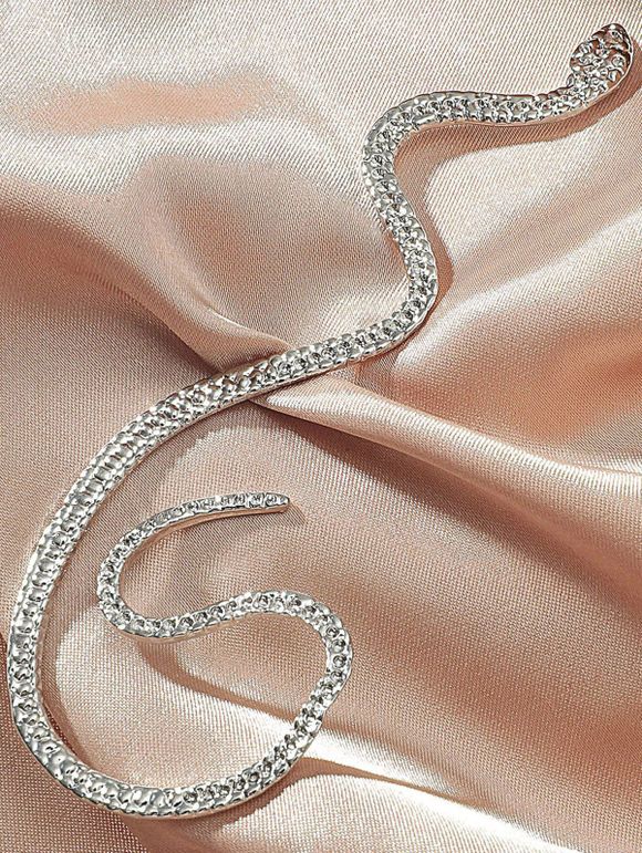 1 Pièce Boucle D'oreille en Métal en Forme de Serpent - Argent 