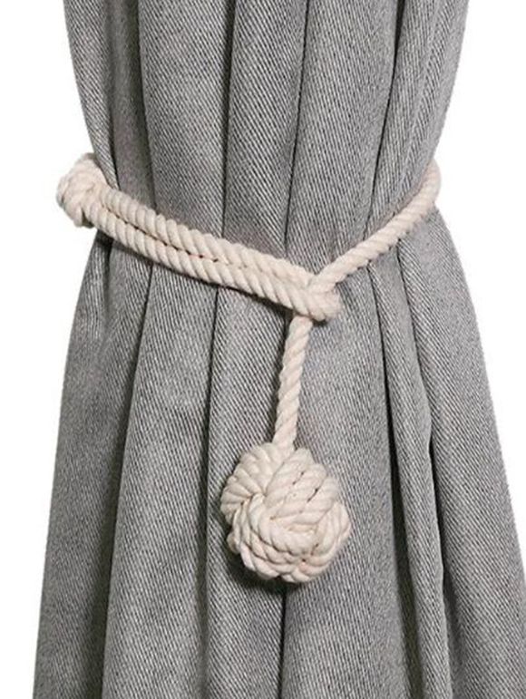Embrasse de Rideau de Fenêtre à Nœud Décor de Maison - Blanc 5 CM * 17 CM * 60 CM