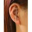 Manchette d'Oreille à Epingle à Crochet Unique avec Strass - Argent 