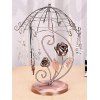 Présentoir de Bijoux et Boucle D'Oreilles Simple Motif Fleurs et Parapluie - d'or 28 CM * 35 CM