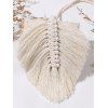 Embrasse de Rideau de Fenêtre en Forme de Feuille de Décor de Maison - Blanc 15 CM * 116 CM
