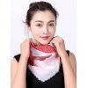 Outdoor Dust Sun Protection Printed Breathable Ear Handle Chiffon Mask Scarf - RED 