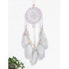 Attrape-Rêves Motif Plumes et Perles Rondes Décor Maison - Blanc 