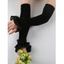 Gants Longs en Dentelle en Couleur Unie - Noir 1 PAIR